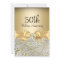 Elegant Gold Bow Floral Swirl 50th Anniversary