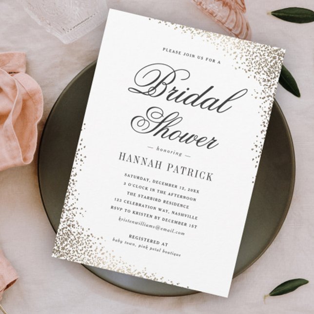 Elegant Gold Bridal Shower Invitation (Creator Uploaded)