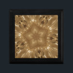 Elegant Gold Brown Kaleidoscope Star Design Gift Box<br><div class="desc">Elegant Gold Brown Kaleidoscope Star Design</div>