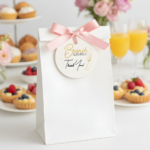 Elegant Gold Brunch & Bubbly Bridal Shower  Favor Tags