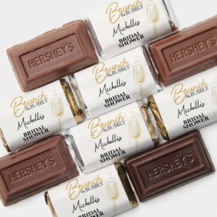 Elegant Gold Brunch & Bubbly Bridal Shower  Hershey's Miniatures
