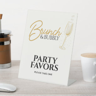 Elegant Gold Brunch & Bubbly Bridal Shower Sign
