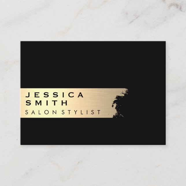 Elegant Gold Brushed Business Card (Front)