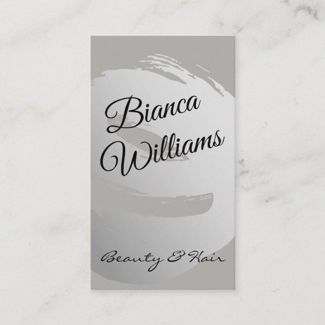 Elegant Gold Brushed / Gray Business Card (Front)