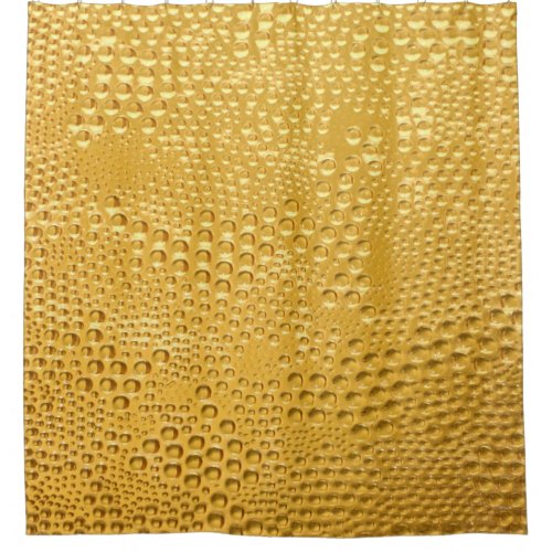 Elegant Gold Bubbles Glitter Texture Shower Curtain