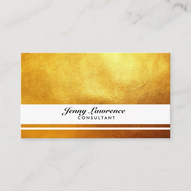 Elegant Gold Business Card (Front)
