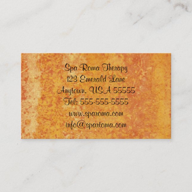 Elegant Gold Business Cards For Women (Front)