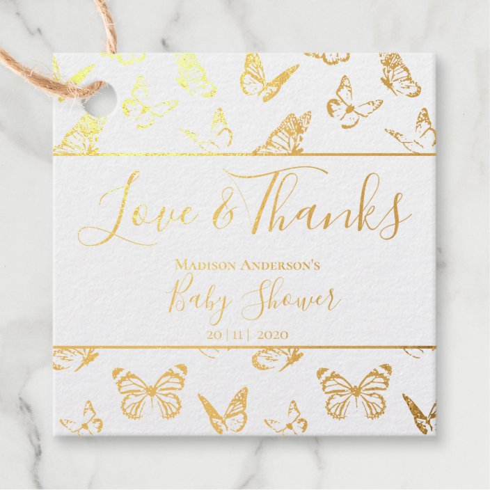 gold baby shower favors