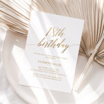 Elegant Gold Calligraphy 18th Birthday Invitation<br><div class="desc">This elegant gold calligraphy 18th birthday invitation is perfect for a simple birthday party. The neutral design features a minimalist card decorated with romantic and whimsical faux gold foil typography. Please Note: This design does not feature real gold foil. It is a high quality graphic made to look like gold...</div>