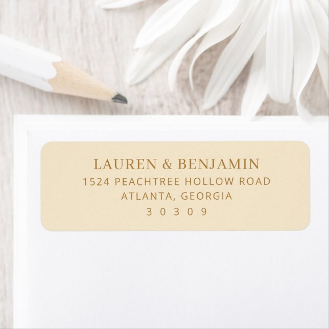 Elegant Gold Calligraphy Address Label (Insitu)
