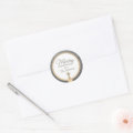 Elegant Gold Calligraphy Christmas Classic Round Sticker | Zazzle