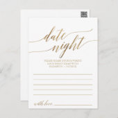 Elegant Gold Calligraphy Date Night Idea Cards (Front/Back)