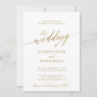 Elegant Gold Calligraphy | Details on Back Wedding