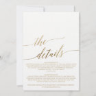 Elegant Gold Calligraphy | Details on Back Wedding
