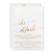 Elegant Gold Calligraphy | Details on Back Wedding