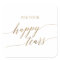 Elegant Gold Calligraphy Happy Tears Tissue