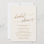 Elegant Gold Calligraphy | Ivory Bridal Shower