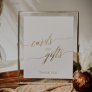 Elegant Gold Calligraphy Ivory Cards & Gifts Sign