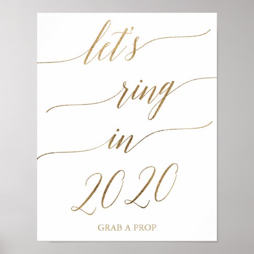 Elegant Gold Calligraphy Lets Ring In 2020 Sign