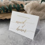 Elegant Gold Calligraphy Maid of Honor Thank You Card