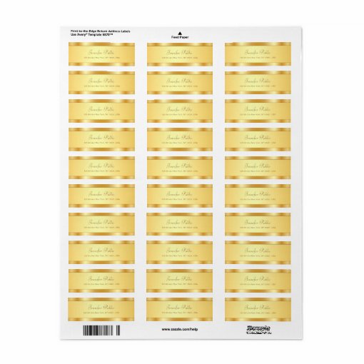 Elegant Gold Calligraphy Script Name Text Modern Label | Zazzle