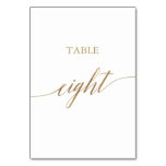 Elegant Gold Calligraphy Table Eight Table Number Elegant Gold Calligraphy Table Eight Table Number
