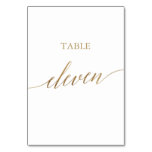 Elegant Gold Calligraphy Table Eleven Table Number Elegant Gold Calligraphy Table Eleven Table Number