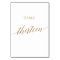 Elegant Gold Calligraphy Table Number Thirteen