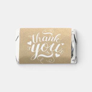 Elegant Gold Calligraphy Thank You Hershey's Miniatures
