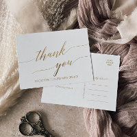 Elegant Gold Calligraphy Thank You
