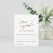 Elegant Gold Calligraphy Time Capsule Cards (Standing Front)
