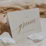 Elegant Gold Calligraphy To My Groom Card