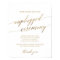 Elegant Gold Calligraphy Unplugged Ceremony Sign