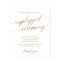 Elegant Gold Calligraphy Unplugged Ceremony Sign