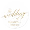 Elegant Gold Calligraphy Wedding Envelope Seals