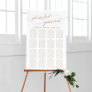 Elegant Gold Calligraphy Wedding Seating Chart Foam Board