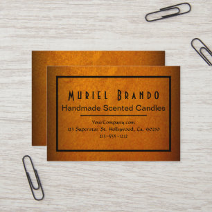 Elegant Gold Candle Company V4 Business Card