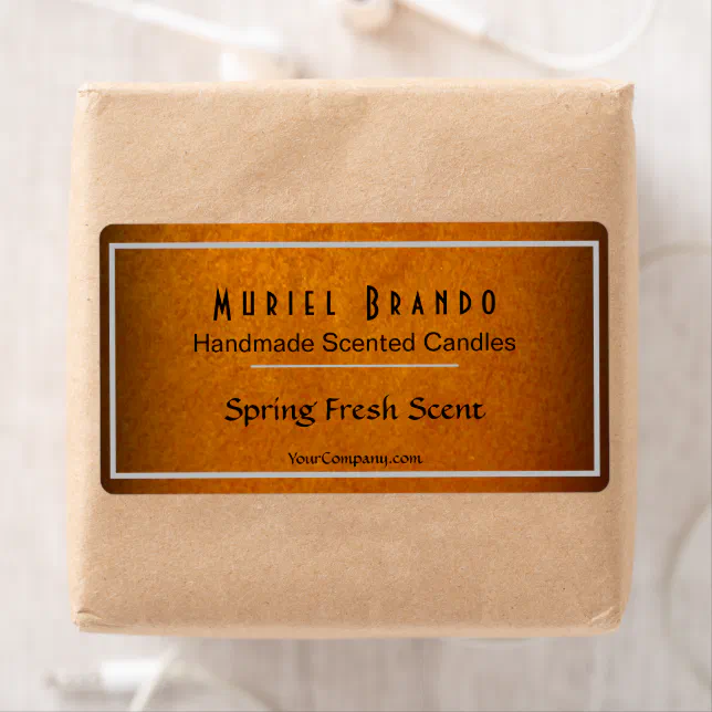 Elegant Gold Candle Company V4 Candle Jar Label Zazzle