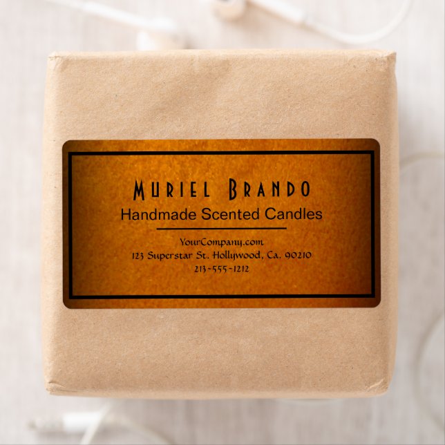 Elegant Gold Candle Company V4 Return Address Labe Label (Insitu)
