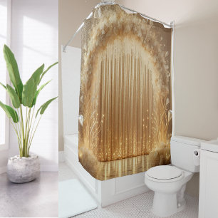 Elegant Gold Celebration Arch Luxury Wedding Gift Shower Curtain