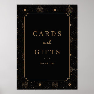 Elegant Gold Celestial Gratitude Sign Holder