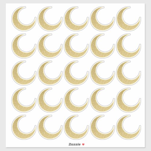 Elegant Gold Celestial Moon Sticker Set