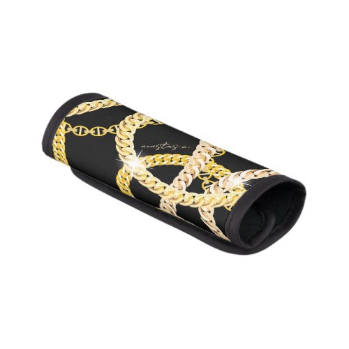 Elegant Gold Chains Luggage Handle Wrap