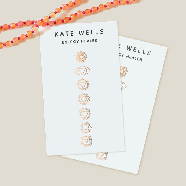 Elegant Gold Chakra Spiritual Energy Worker Business Card (Creator Uploaded)
