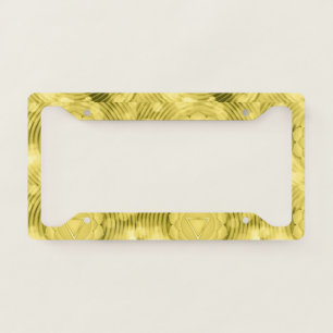Elegant Gold Chakra Zen Yoga Spiritual Meditation License Plate Frame