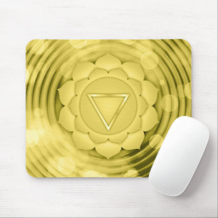 Elegant Gold Chakra Zen Yoga Spiritual Meditation Mouse Pad