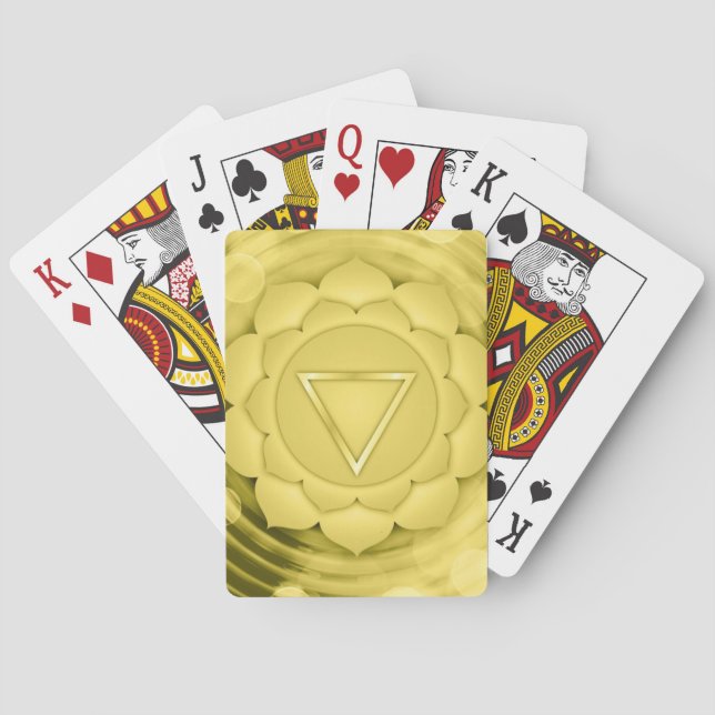 Elegant Gold Chakra Zen Yoga Spiritual Meditation Poker Cards (Back)