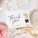 Elegant Gold Champagne Bridal Shower Thank You Card<br><div class="desc">Send your heartfelt thanks with this Gold Champagne Bubbly Bridal Shower Thank You Card! Featuring a chic champagne glass design,  it’s the perfect way to add a touch of elegance to your bridal shower thank you card. Cava Party Design.</div>