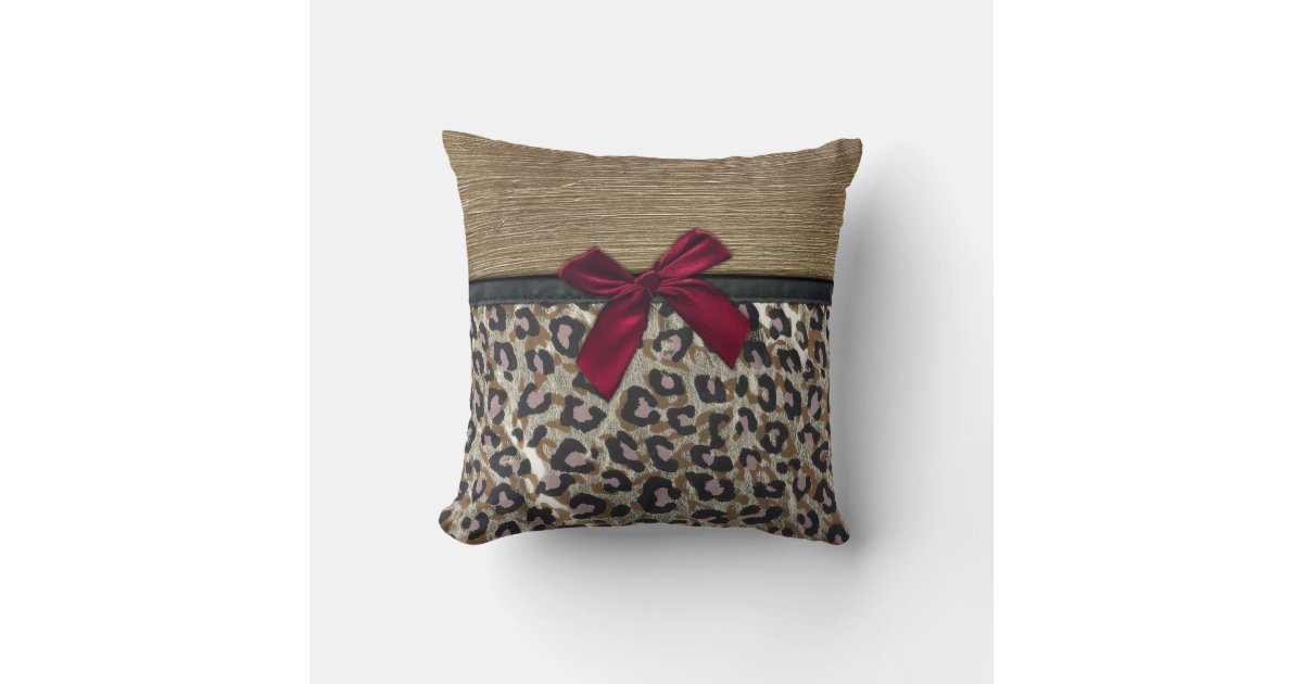 Elegant Gold Cheetah Print Throw Pillow Zazzle