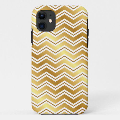 Elegant Gold Chevron Zig Zag iPhone Case